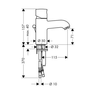 Смеситель для раковины Hansgrohe Uno 38002000 хром
